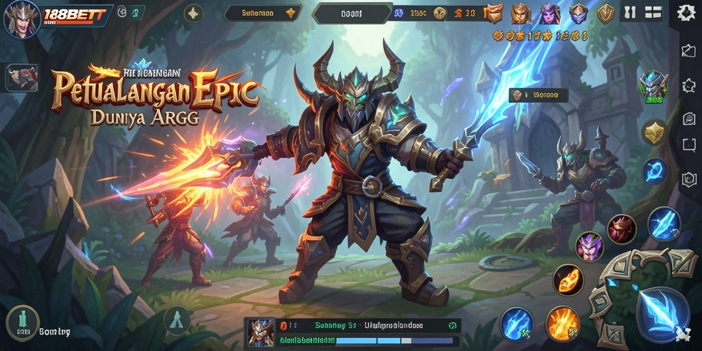 Tampilan aksi seru dalam gameplay ARPG 188BET.