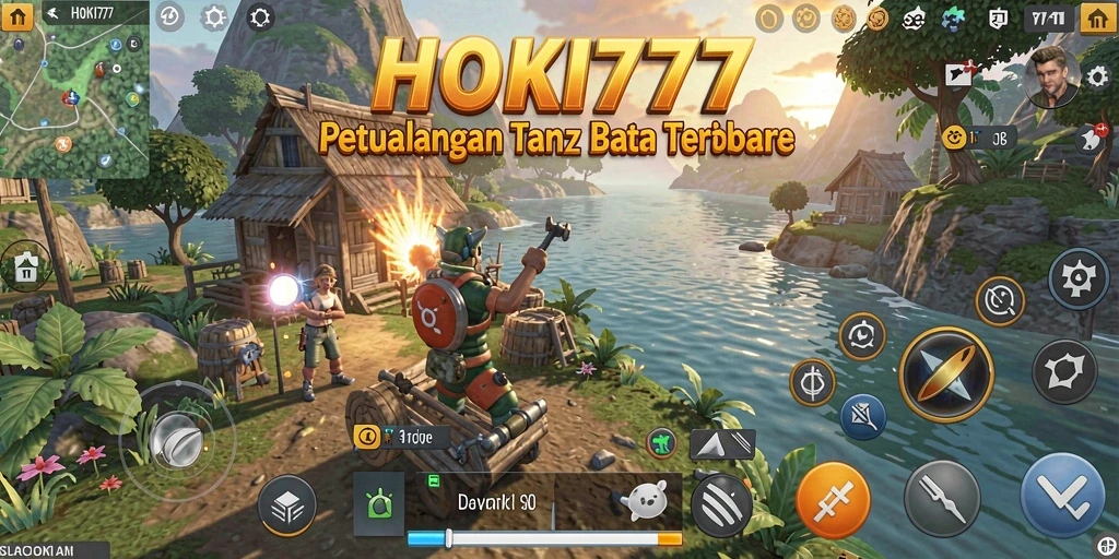 Gameplay HOKI777 menunjukkan petualangan di dunia terbuka yang luas.
