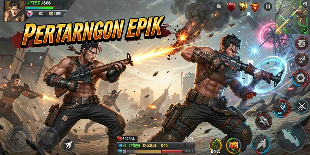 Tampilan gameplay seru dari JPTERUS66 yang memukau.