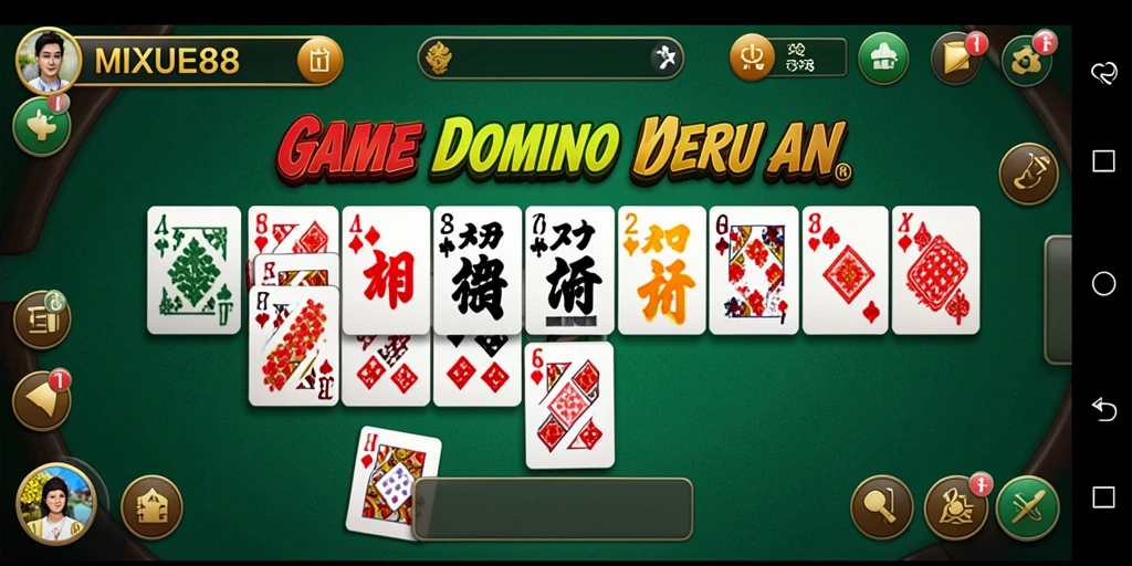 Tampilan gameplay seru dalam MIXUE88 yang menghadirkan keseruan permainan Domino.