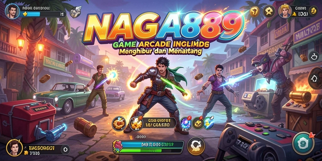 Tampilan gameplay seru di NAGA889 dengan karakter warna-warni.