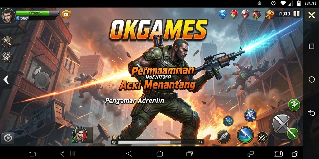 Tampilan gameplay seru OKGAMES yang penuh aksi.
