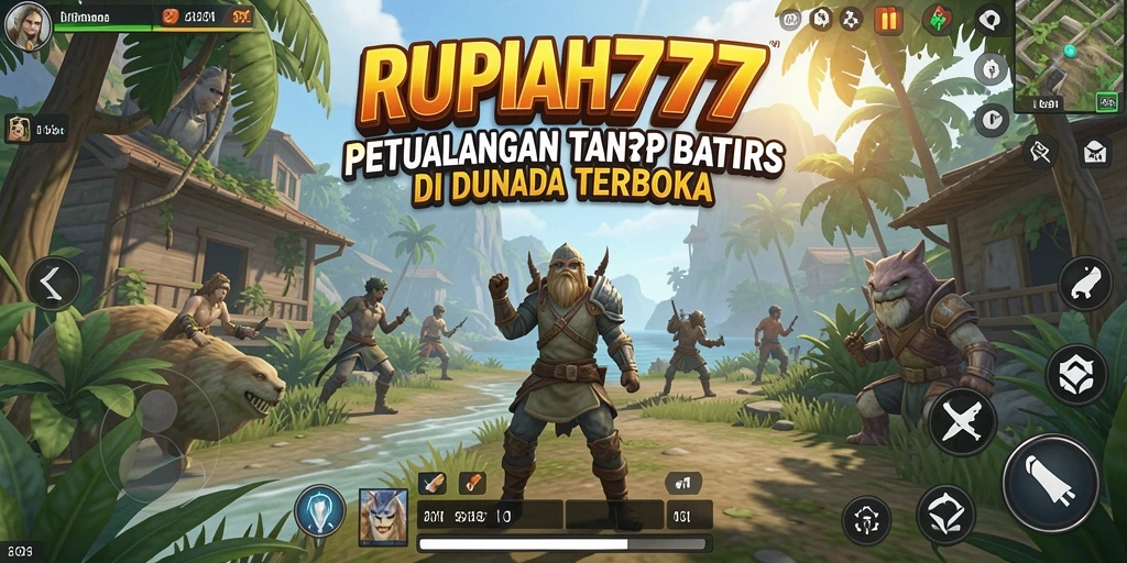 Screenshot gameplay RUPIAH777 menampilkan petualangan mendebarkan di dunia terbuka.
