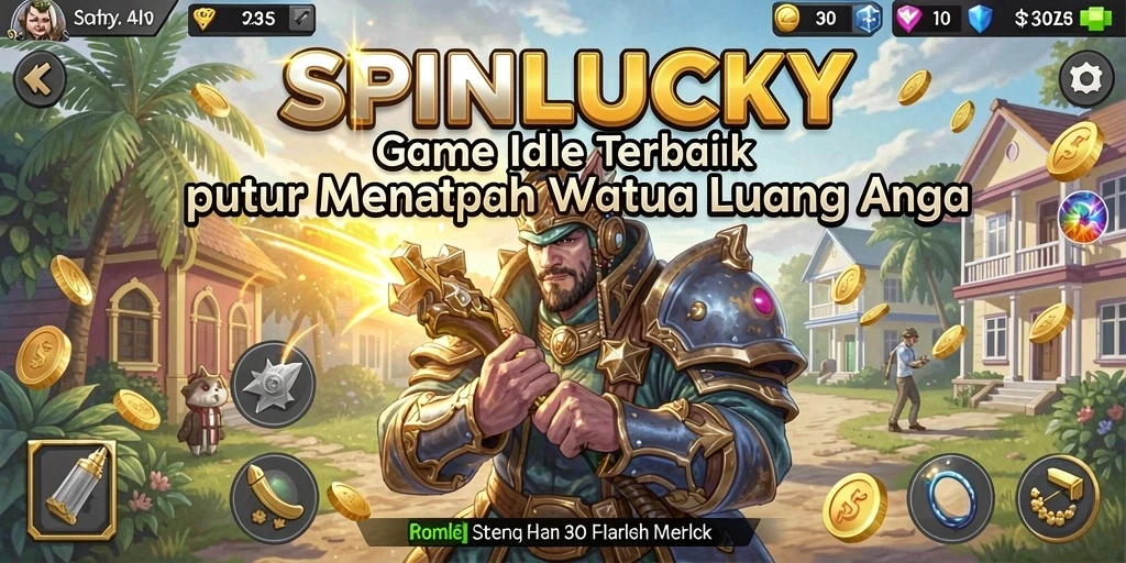 Tampilan gameplay SPINLUCKY yang menarik dan penuh warna.