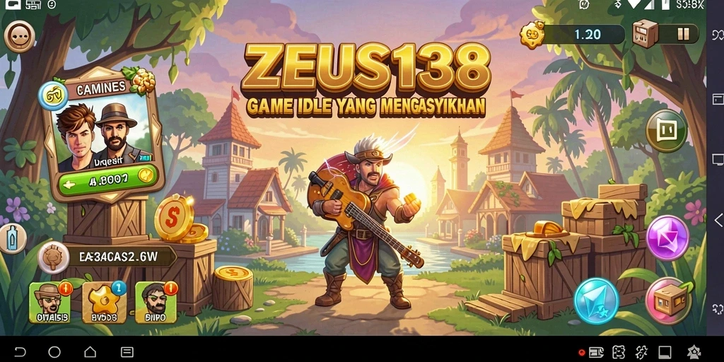 Tangkapan layar utama ZEUS138 menampilkan gameplay santai dan menarik.